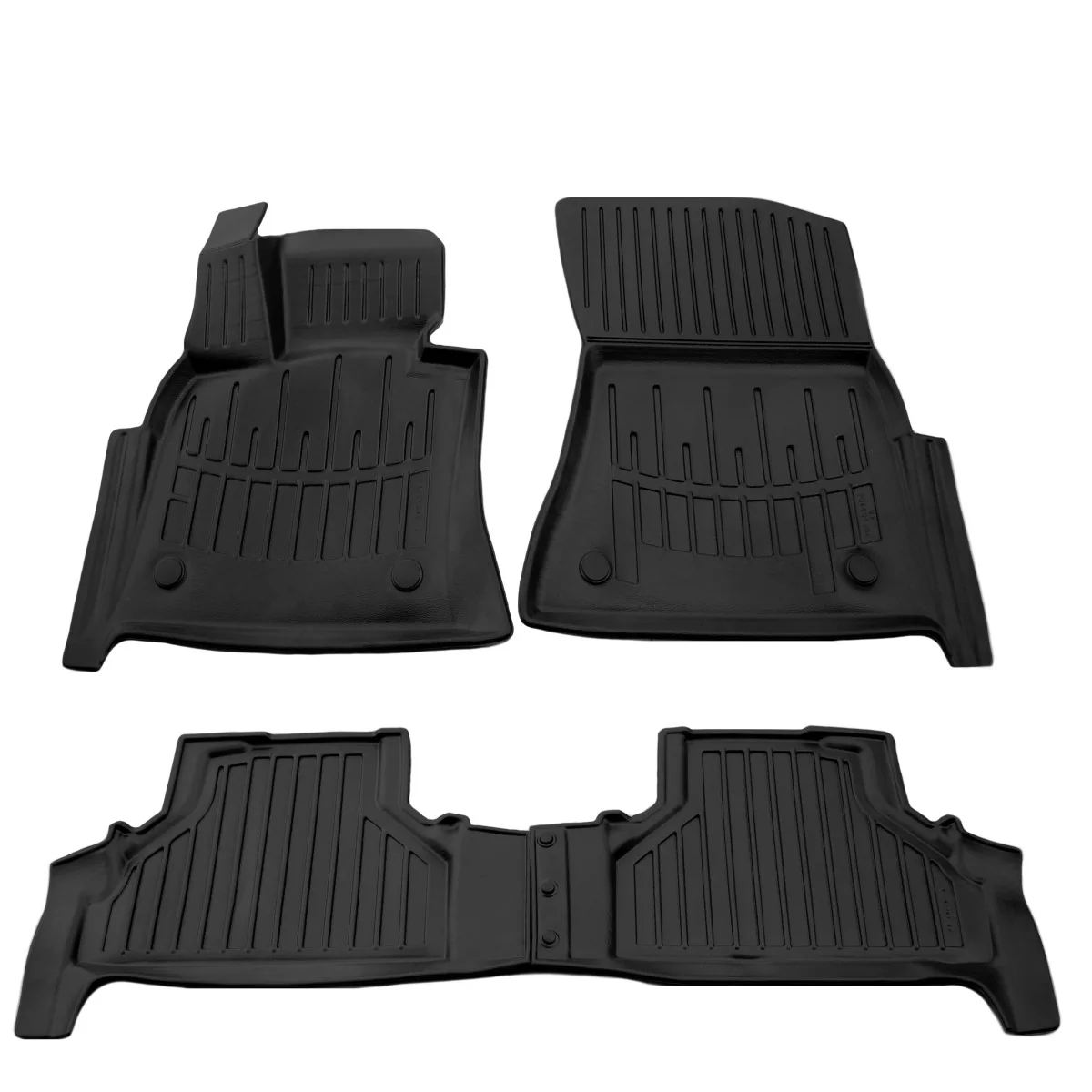 3D Gummifußmatten BMW X6 (E71) (2008-2014), passgenaue, schmutzabweisende Fußmatten