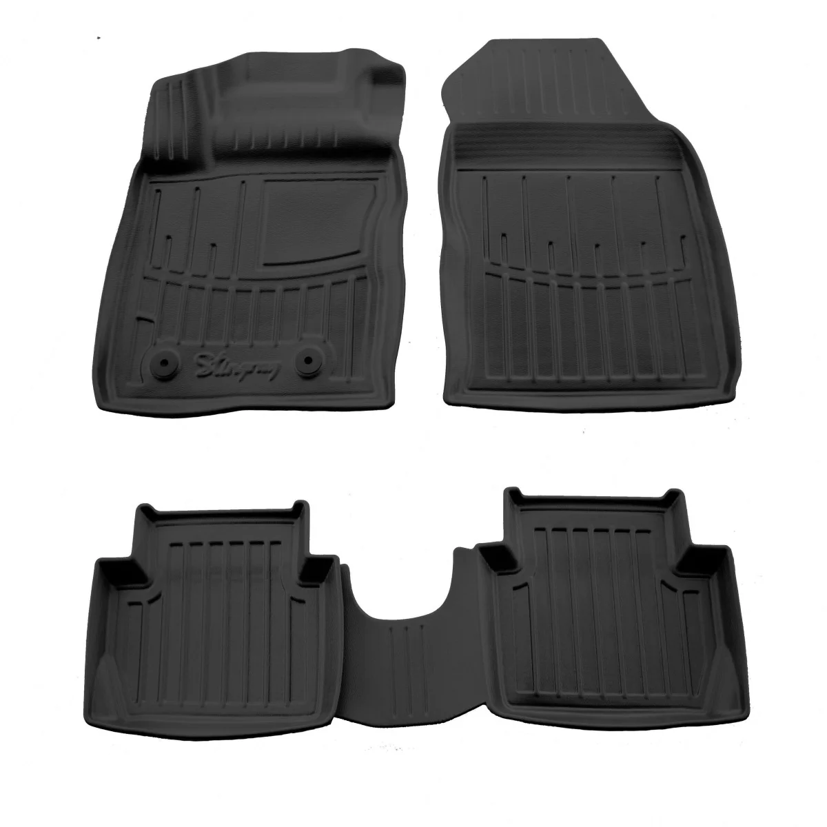 Fußmatten Auto, Gummimatten 3D für FORD EcoSport II (2013-2023), passgenaue Autofußmatten