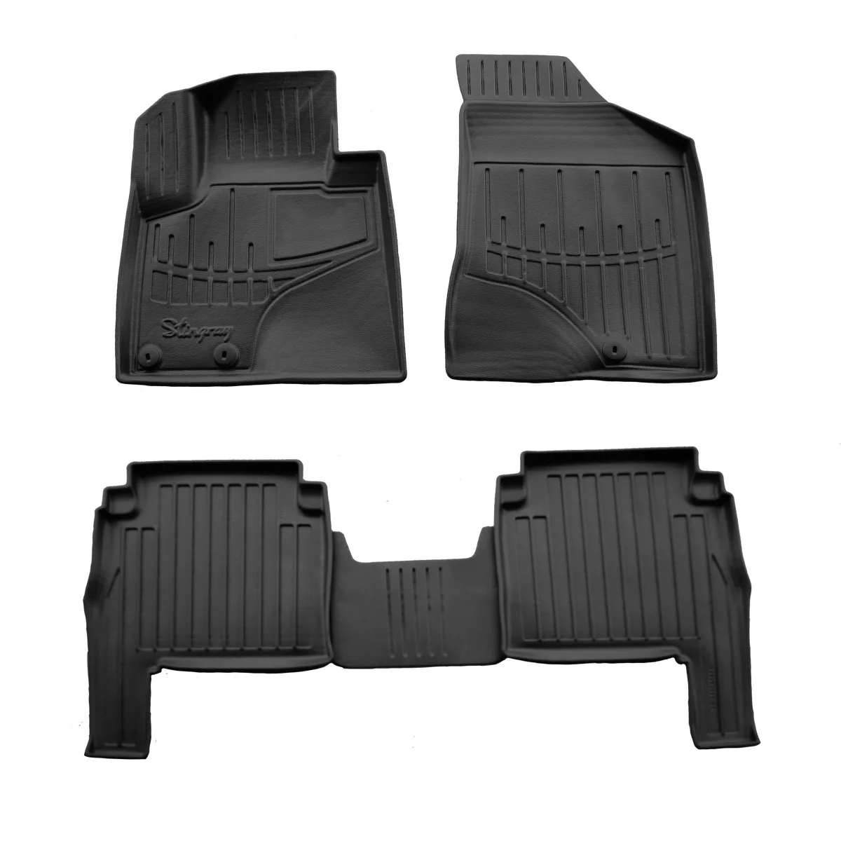 Fußmatten Auto, Gummifußmatten 3D für HYUNDAI Santa Fe II (CM) (2010-2012), passgenaue Autofußmatten