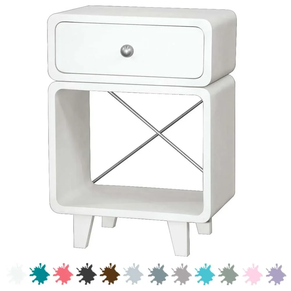 Laurette Nachttisch Chevet Zzzz, Farbe: grau grün