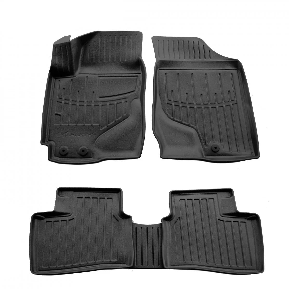 Gummifußmatten Auto 3D für KIA Cerato (TD) (2008-2012), passgenau, Polyurethan