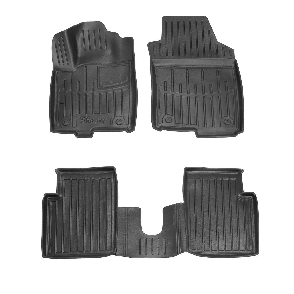Gummifußmatten Auto für LANCIA Ypsilon (2011-...), 3D, passgenau, mit hohem Rand, geruchsneutral