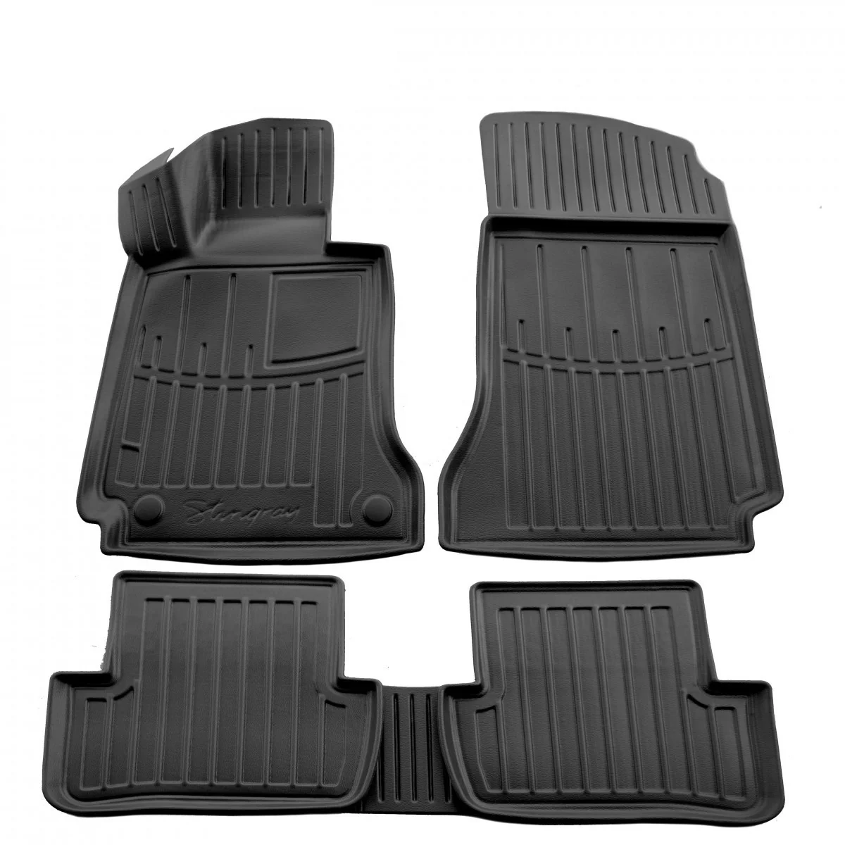 Gummifußmatten Auto für MERCEDES BENZ W204 C (2007-2015), 3D, passgenau, rutschfest