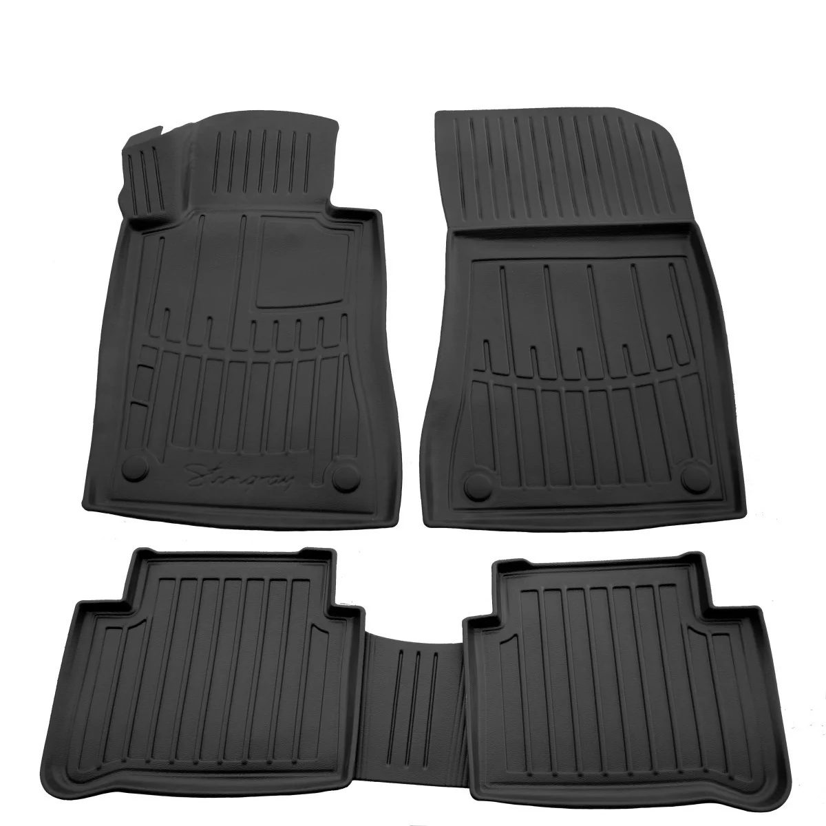 Fußmatten Auto, Gummimatten Auto 3D für Mercedes Benz W211 E (2002-2009), passgenau, Polyurethan