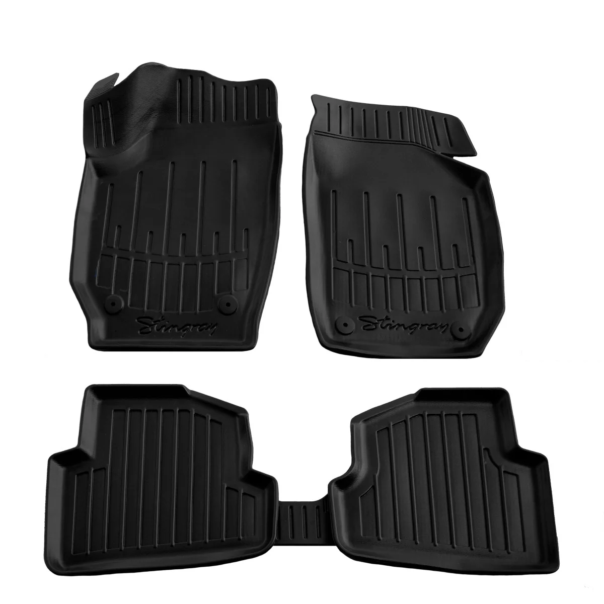 Gummifußmatten Auto 3D für SKODA Fabia II (5J) (2007-2014), passgenau, geruchlos, rutschfest