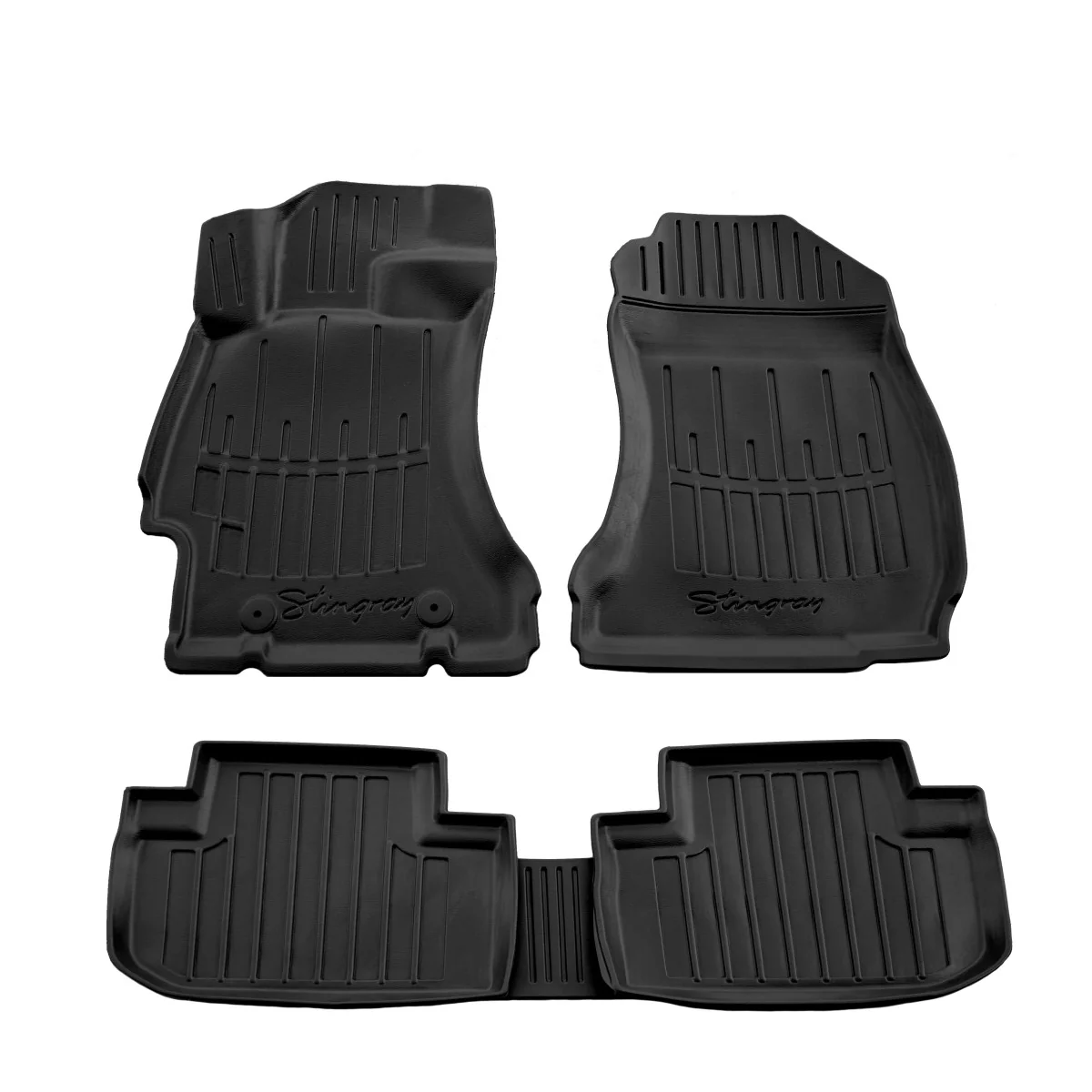 Gummifußmatten Auto für SUBARU Forester (SJ) (2012-2018), 3D, rutschfest, passgenaue Autofußmatten