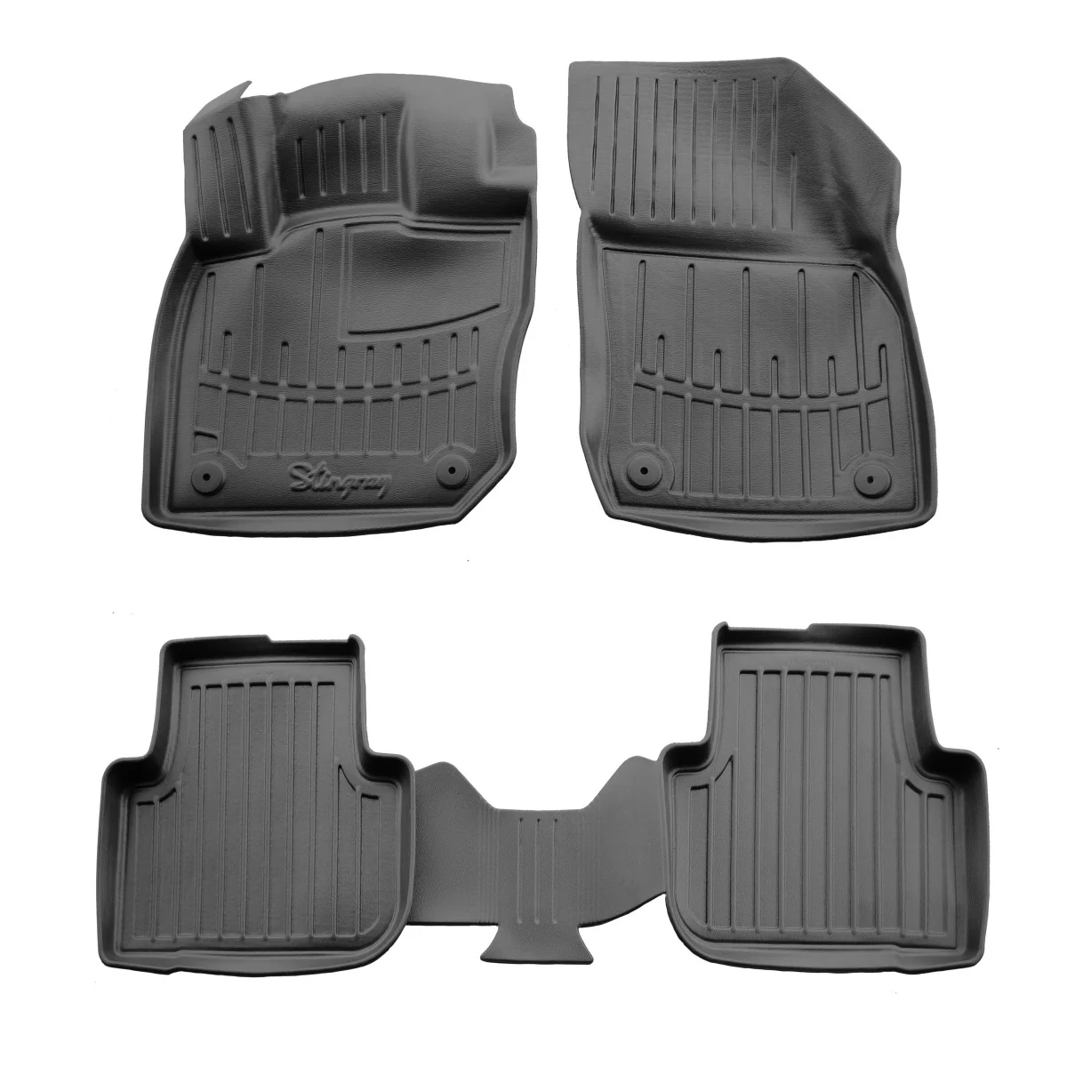 Gummifußmatten Auto 3D für VOLKSWAGEN Tiguan III (2024-...), passgenau, Polyurethan