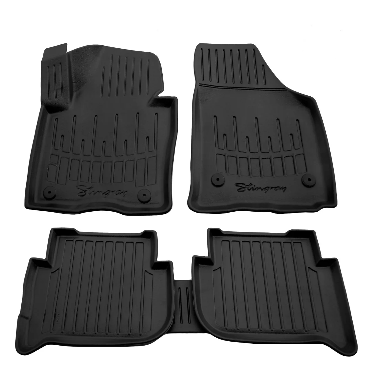 Gummifußmatten Auto für VOLKSWAGEN Touran I (2003-2015), 3D, passgenau, Polyurethan