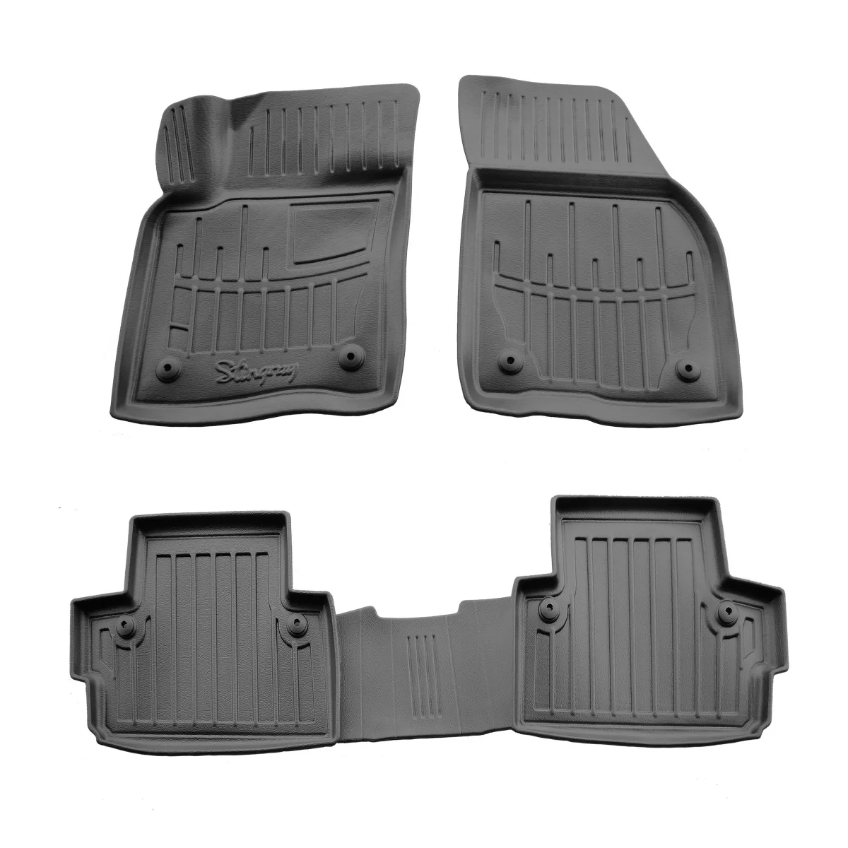 Gummifußmatten Auto für VOLVO C30 (2006-2012), 3D, passgenaue Autofußmatten