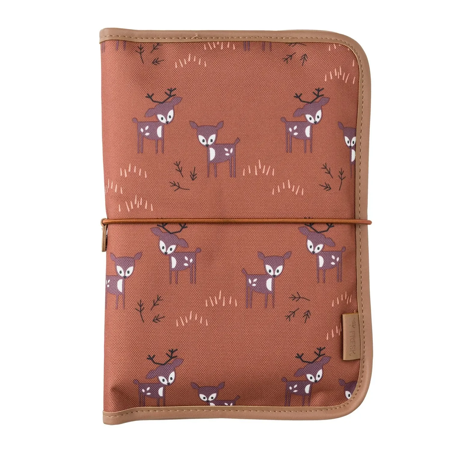 Fresk Wickeltasche unterwegs, 25x17x3 cm, Farbe: Hirsch bernsteinbraun