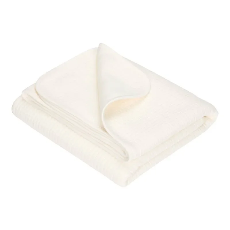 Little Dutch Kinderbettdecke, Sommerdecke – Baumwoll Sommerdecke für Kinderbett, Farbe: Soft White