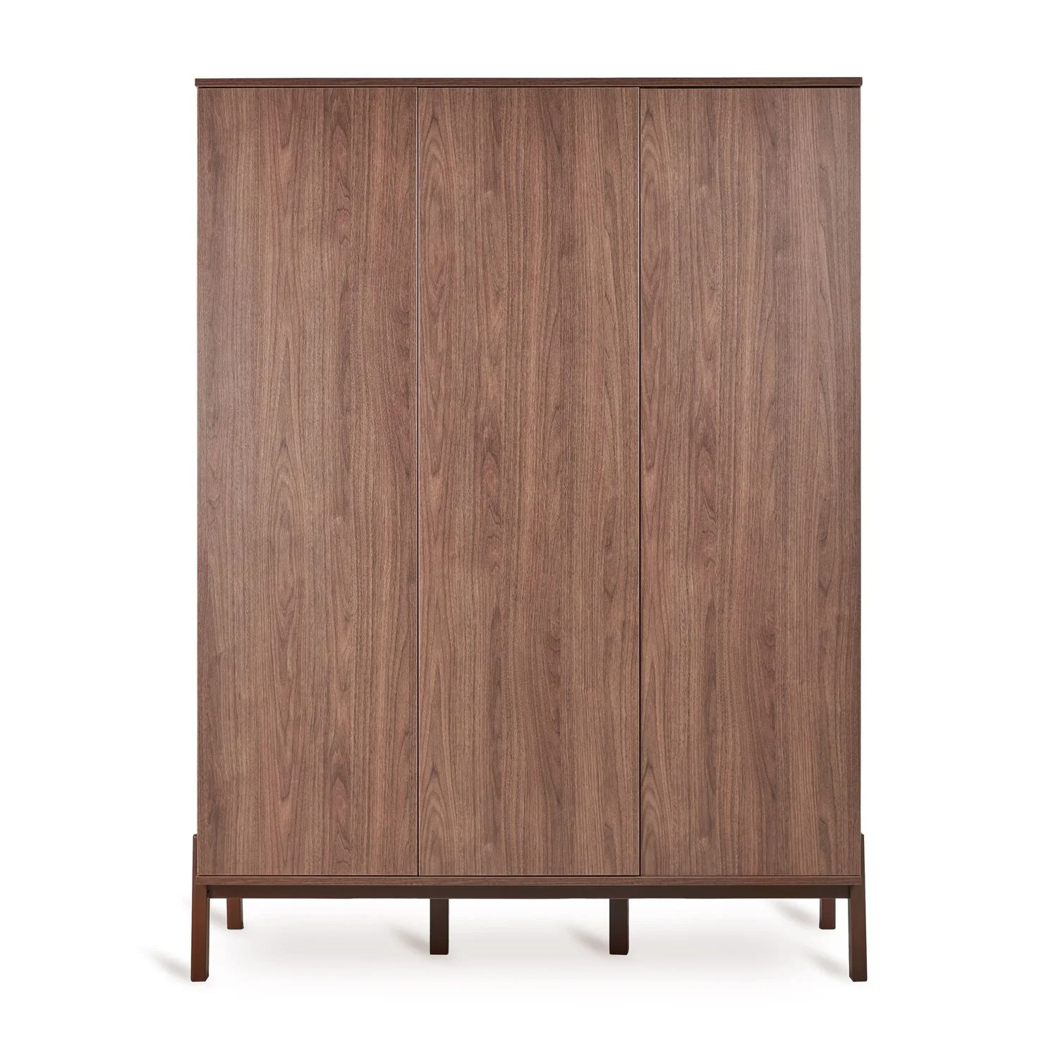 Quax Ashi Kleiderschrank XL | 3-türiger Babykleiderschrank mit Push-to-Open & viel Stauraum | Modernes Design für Babyzimmer, Breite: 144 cm, Höhe: 196 cm, Länge: 58 cm, Farbe: Kastanie