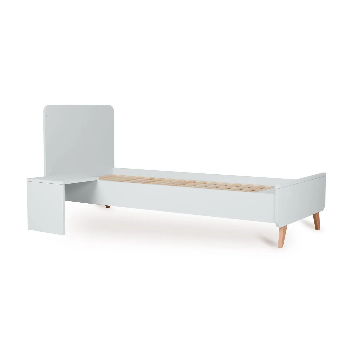 Quax Loft Junior Kit 170x70 cm | Umbauset für Loft Babybett zum Juniorbett | Mit Nachttisch & Bettgitter-Option, Farbe: weiss