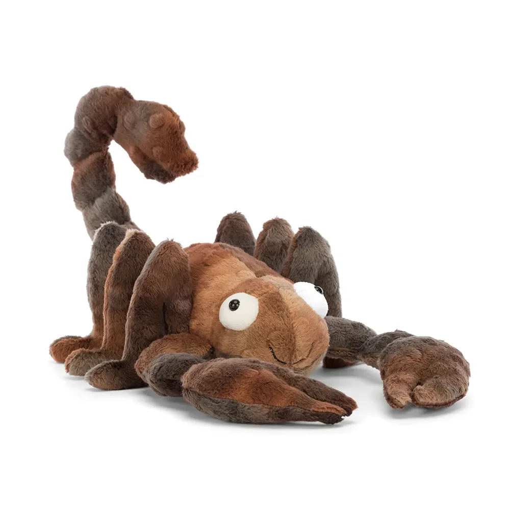 Jellycat Skorpion Plüsch-Kuscheltier, weiches Stofftier für Kinder, detailreich mit beweglichen Teilen