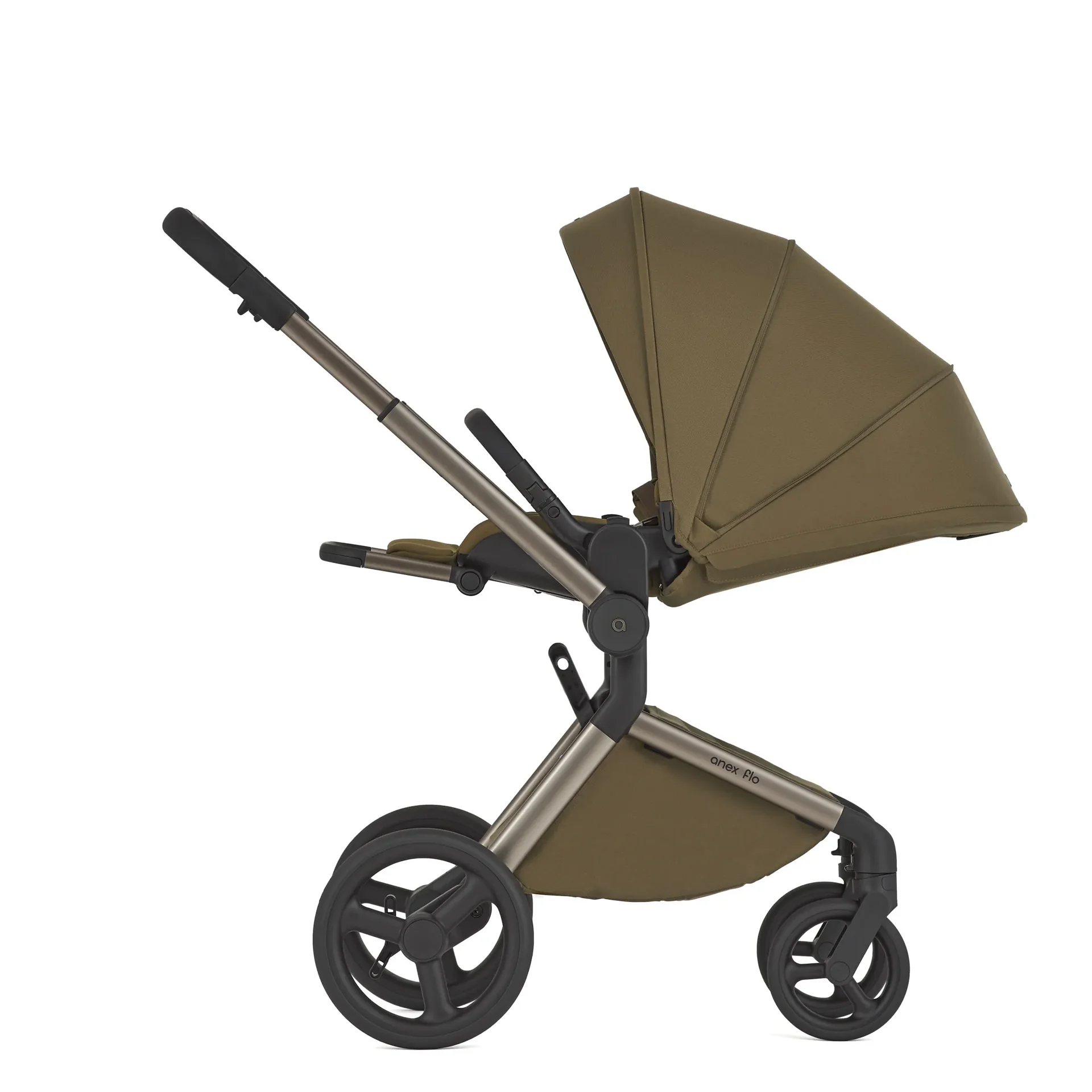 Anex FLO-ASTRA leichter Kombikinderwagen mit Babywanne und Sportsitz, Aluminiumrahmen, 4-Rad-Federung