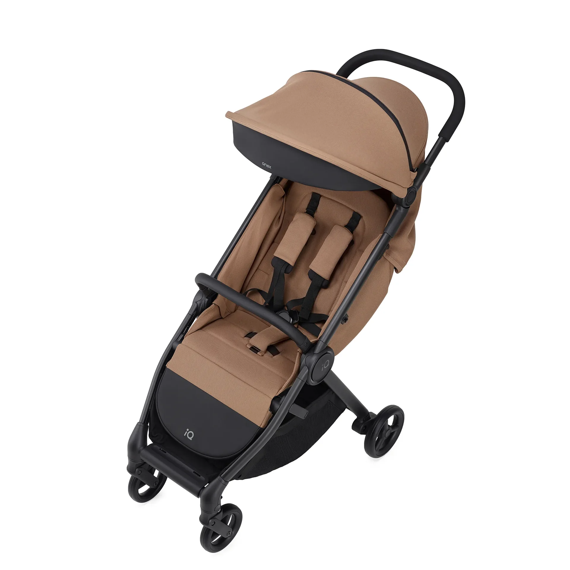 Kinderwagen Anex IQ Basic, Leichter Sportwagen, Aluminiumrahmen, UV-Schutz Verdeck, 3-in-1 Räder, sienna