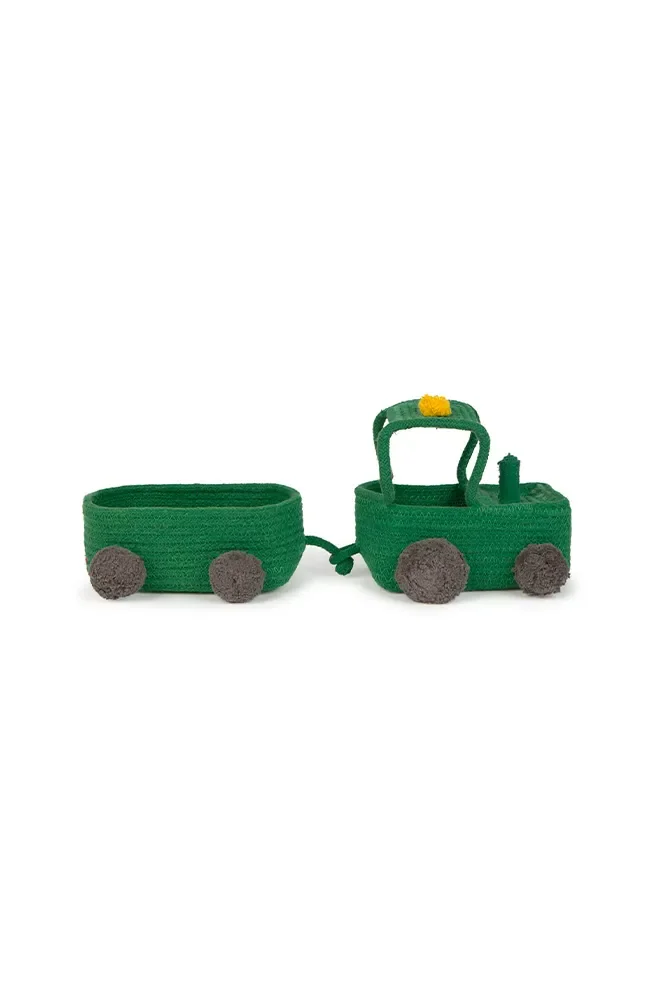 Spielzeugkorb Traktor Kinder, Waschbarer Baumwollkorb, Aufbewahrung Kinderzimmer, Handgemacht
