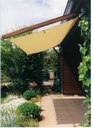 Sonnensegel-Komplettbausatz, elfenbein, 420 x 140 cm