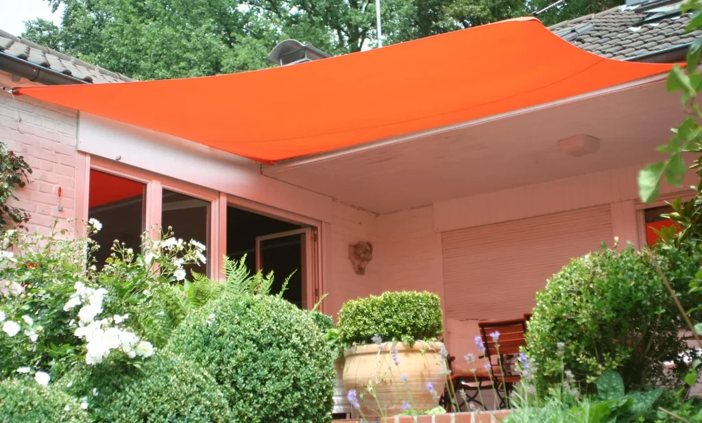 Viereck-Sonnensegel wasserabweisend terracotta 250 x 300cm