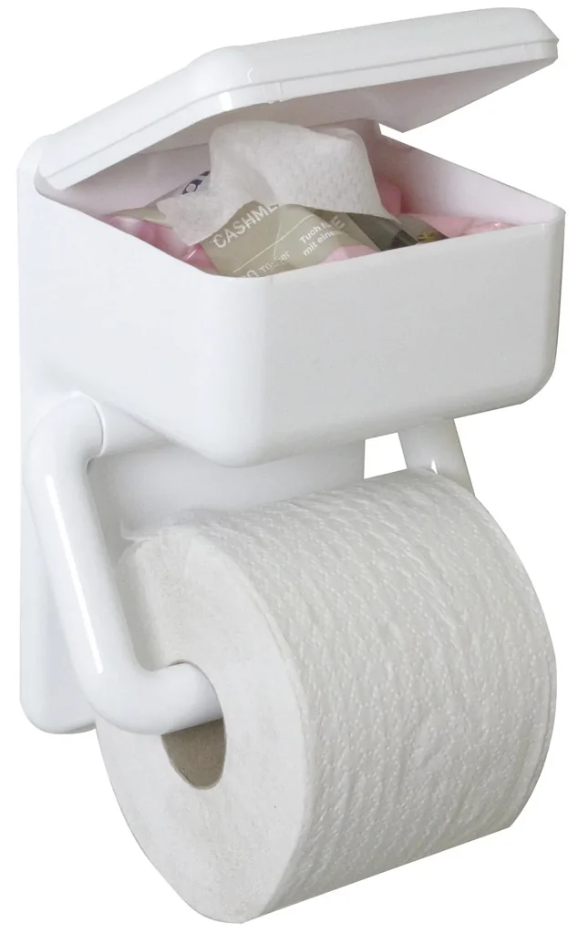 Duo WC-Papierhalter, mit Feuchttuchbox