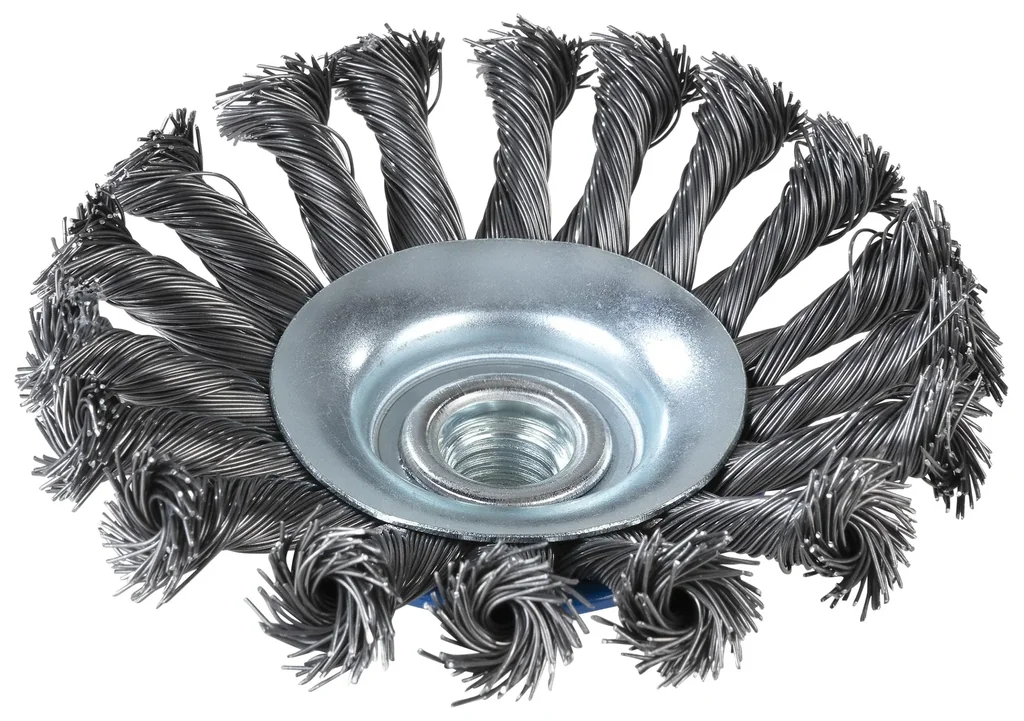 Kegelbürste gezopft, Stahldraht, Ø 115 mm, M14