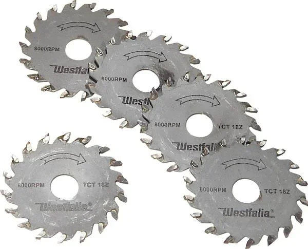 Sägeblatt Set 5-teilig, Hartmetall, 18 Zähne