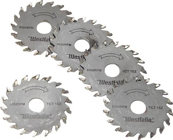 Sägeblatt Set 5-teilig, Hartmetall, 18 Zähne