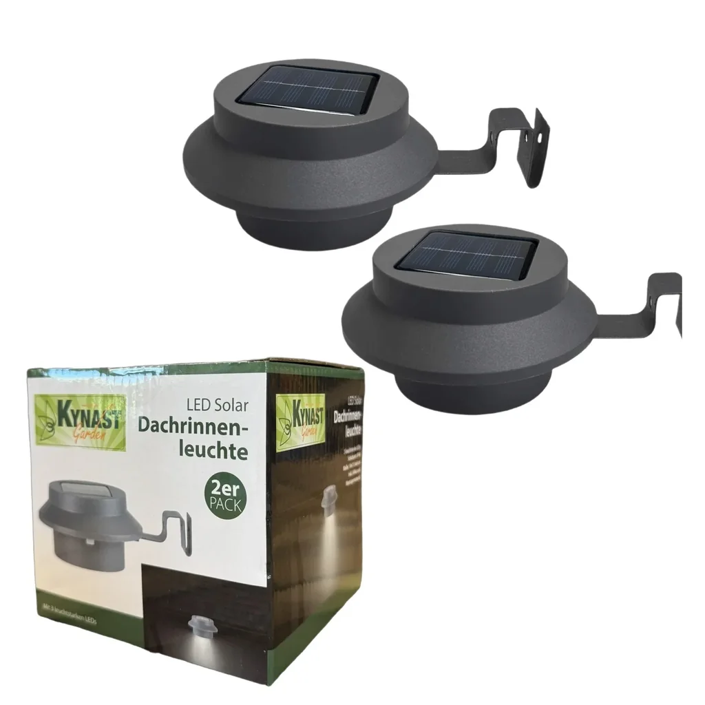 Solar LED Dachrinnenleuchte 2er Pack