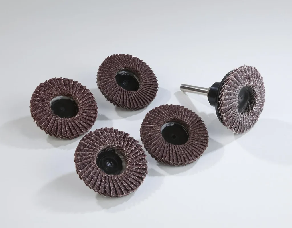 Fächerschleifscheiben Set 5-teilig für Bohrmaschinen, Durchmesser 50 mm