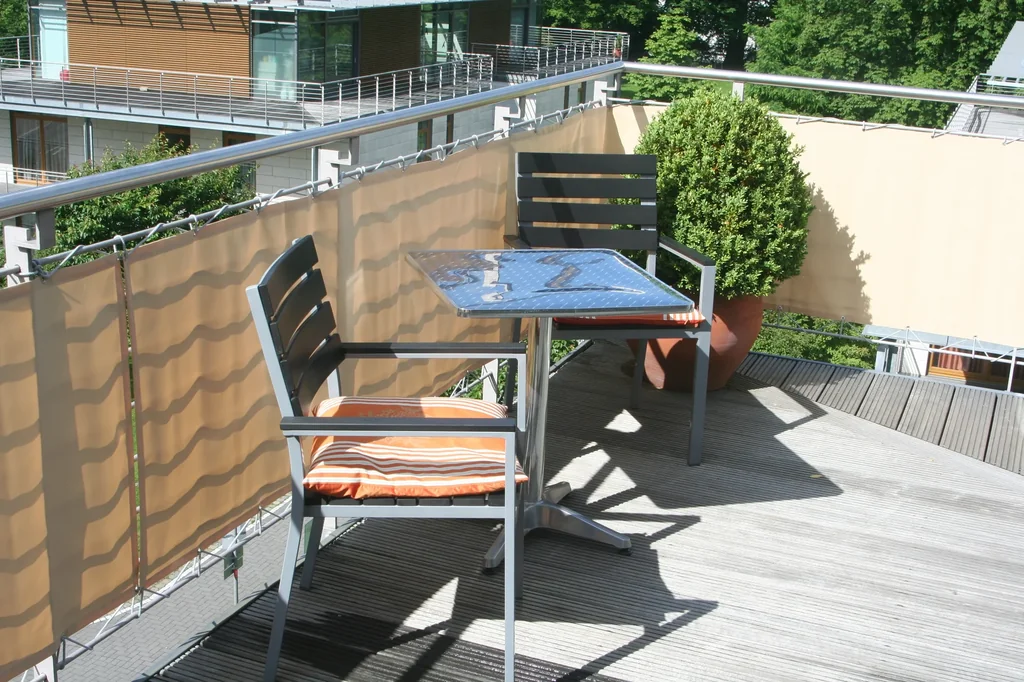 Balkonverkleidung, sisal, 75 x 500 cm