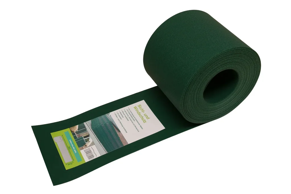 Sichtschutz PVC 25 m x 190 mm grün (RAL 6005)