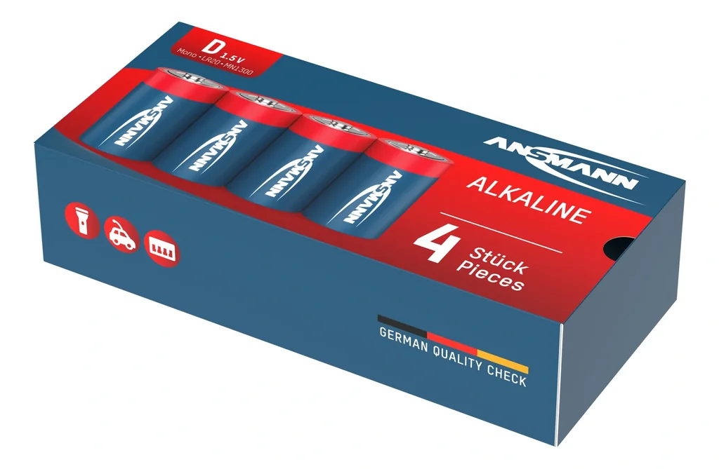 Alkaline Batterie Mono D - 4 Stück