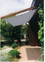 Seilspann-Sonnensegel silbergrau  420 x 140cm