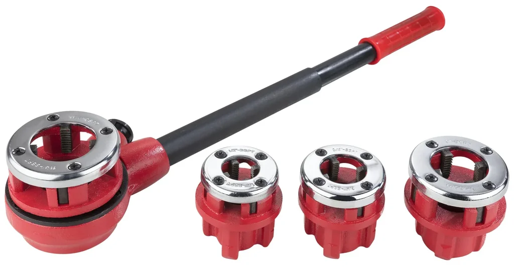 Konische Ratschenkluppe 7-teilig, 4 Schneidköpfe