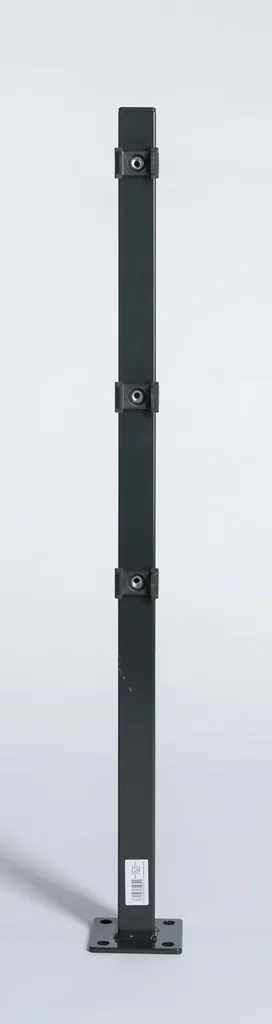 Eckpfosten mit Fuß, Montageplatte integriert, anthrazit, 900 x 40 x 40 mm