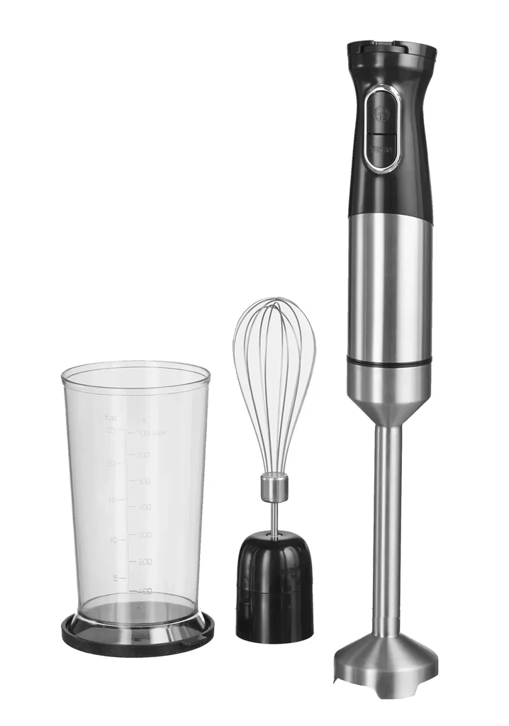 Power Stabmixer-Set 1500 Watt Edelstahl, inklusive Rührbecher & Rührbesen