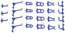 Hakensortiment 24-teilig für Lochwände