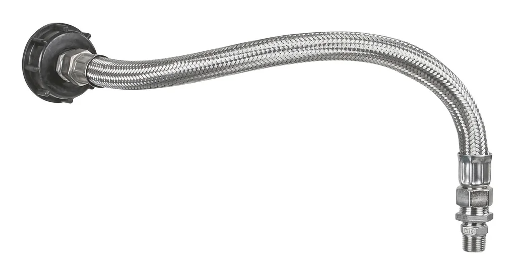 Anschlussset für IBC Behälter - mit flexiblen Panzerschlauch