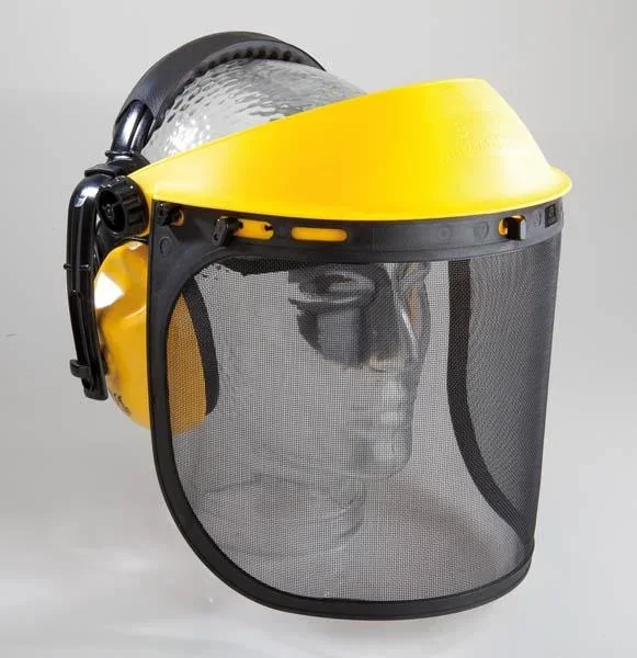 Gehör- und Gesichtsschutz, mit Draht-Visier