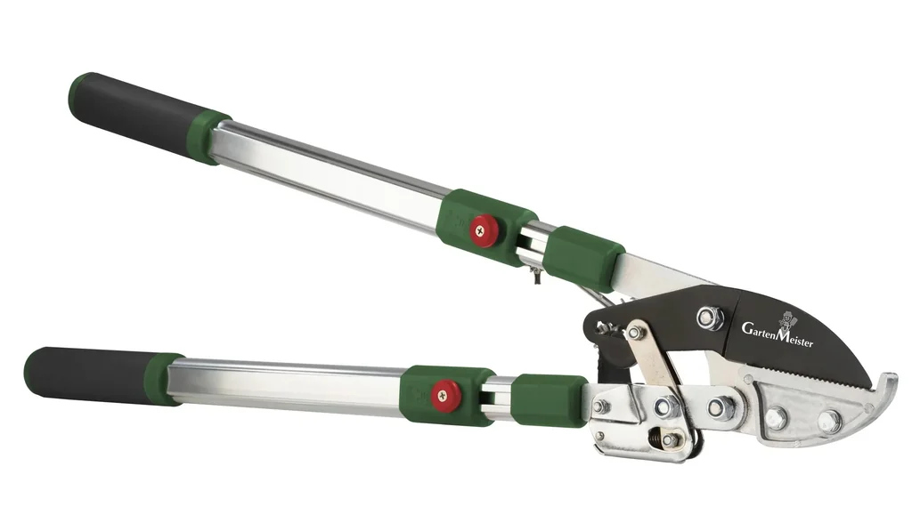 Amboss Astschere mit Ratsche und Teleskopgriff