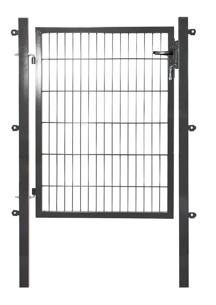 Gartentor für Einstabmatte anthrazit, einflügelig - 125 cm hoch - 100 cm breit
