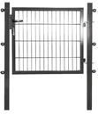 Gartentor für Einstabmatte anthrazit, einflügelig - 75 cm hoch - 100 cm breit