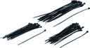 Kabelbinder-Sortiment, schwarz, 100-200 mm, 75-tlg.