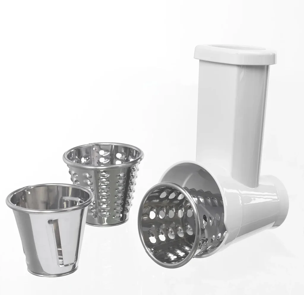 Gemüse-Schneidaufsatz für Edelstahl-Fleischwolf (860274) 5-teilig - Multi-Schneidvorsatz