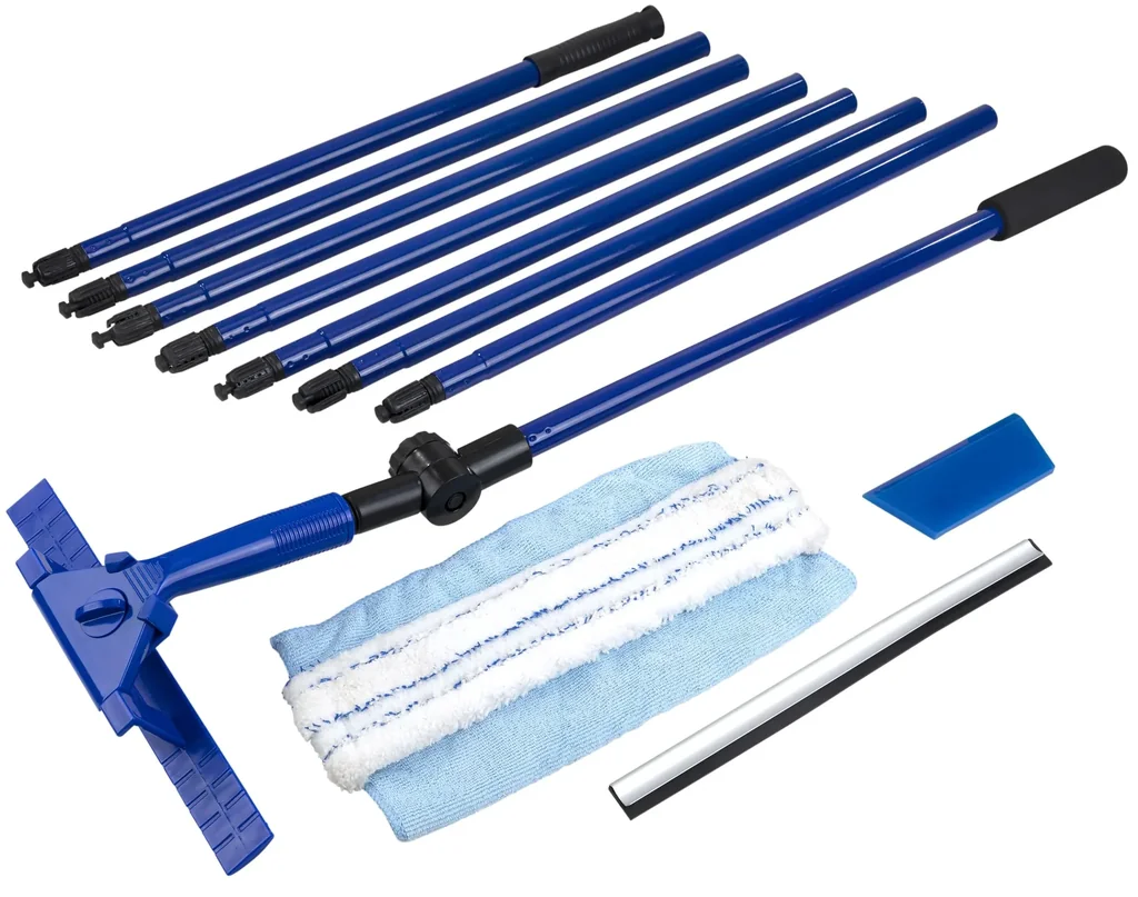 Teleskop-Fensterwischer, mit Schmutzkratzer, 3,88 m