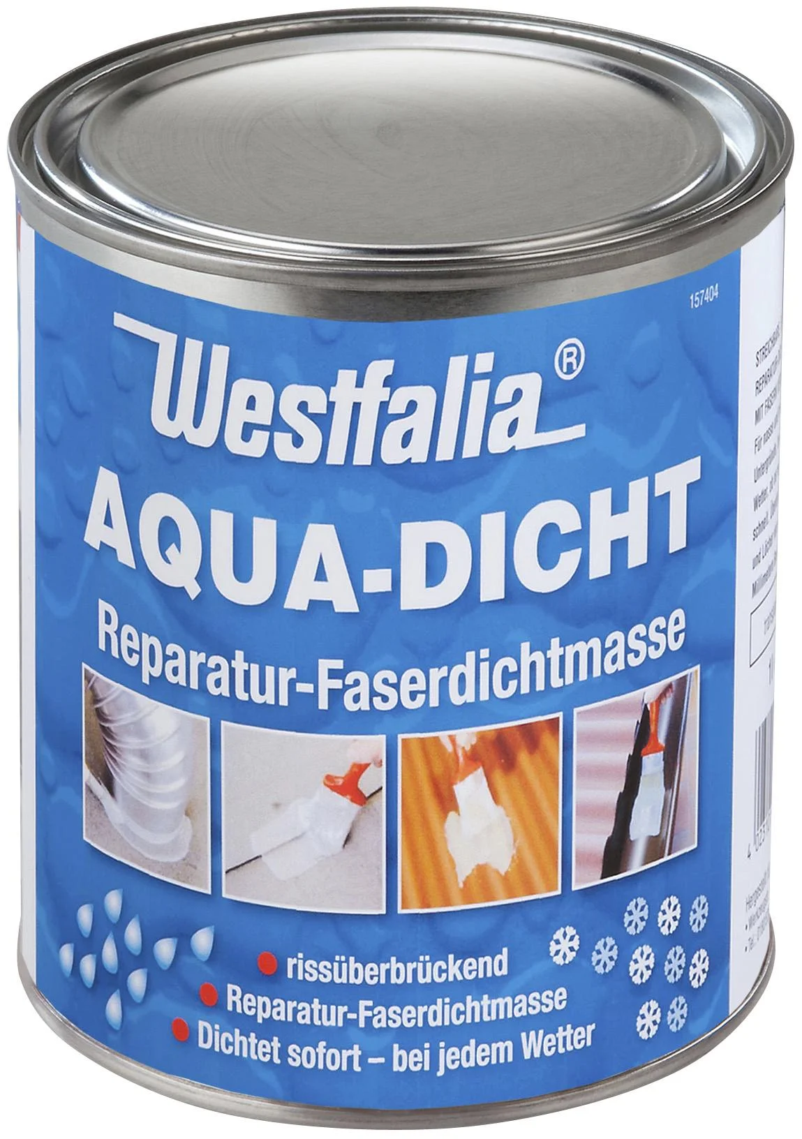 Aqua Dicht - transparente Abdichtmasse, faserverstärkt, 1 L Dose