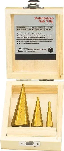 Stufenbohrer, 3-teilig