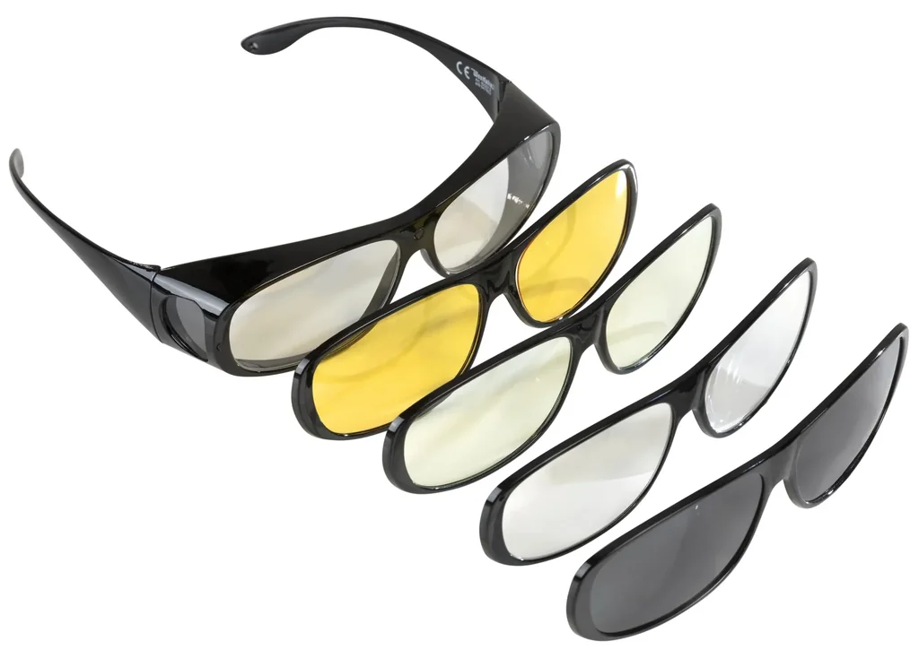 Schutzbrille mit 4 Wechsel-Rahmen
