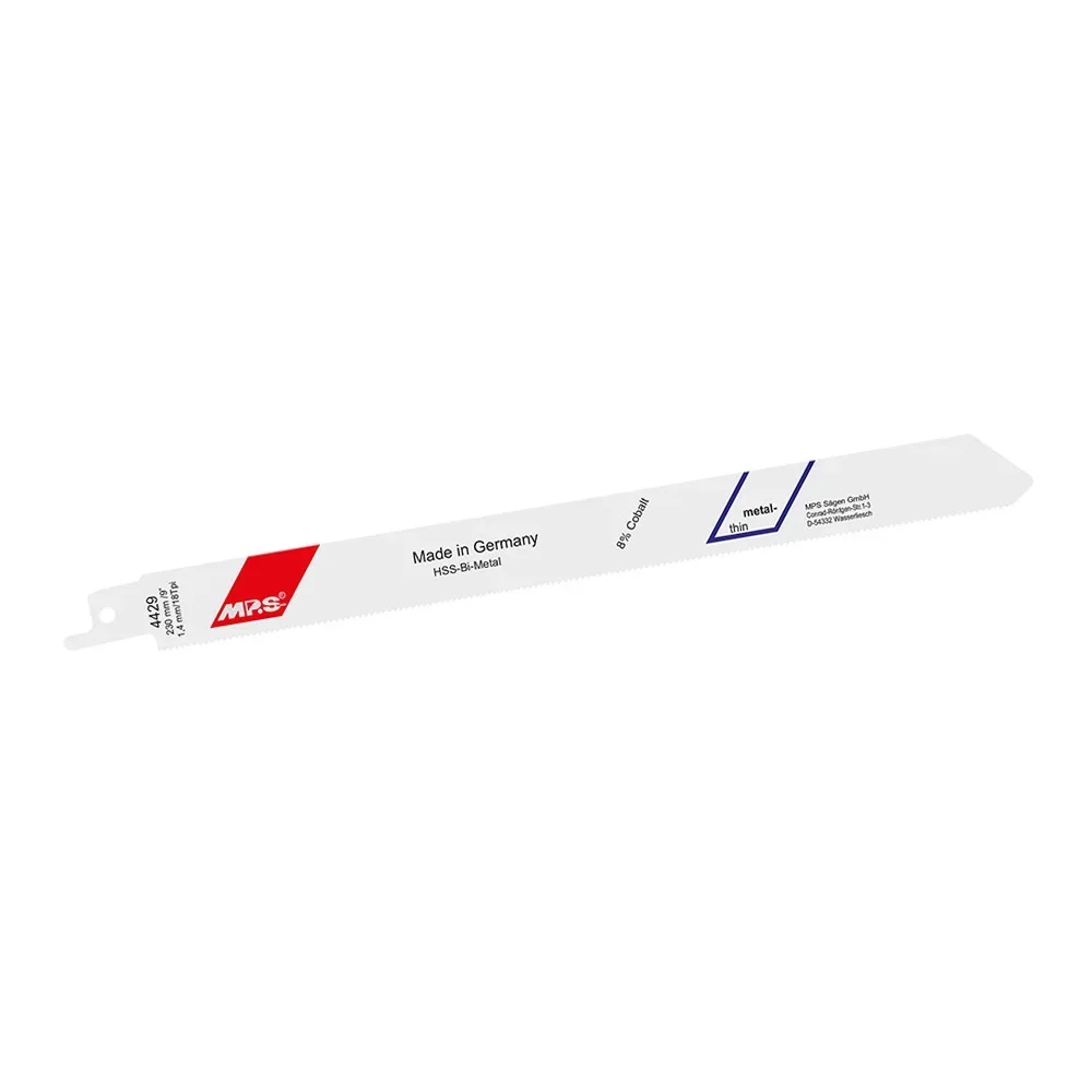 Bi-Metall-Säbelsägeblatt gefräst und geschränkt, GL 230/VL 210mm, ZT 1,4 mm/18TPI, 5er Pack