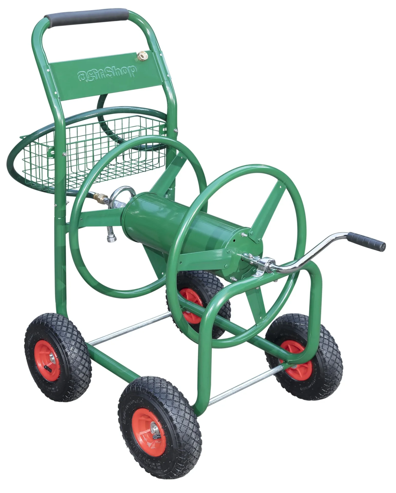 Schlauchwagen, 100 m für 3/4" Schlauch, inklusive Ablagekorb